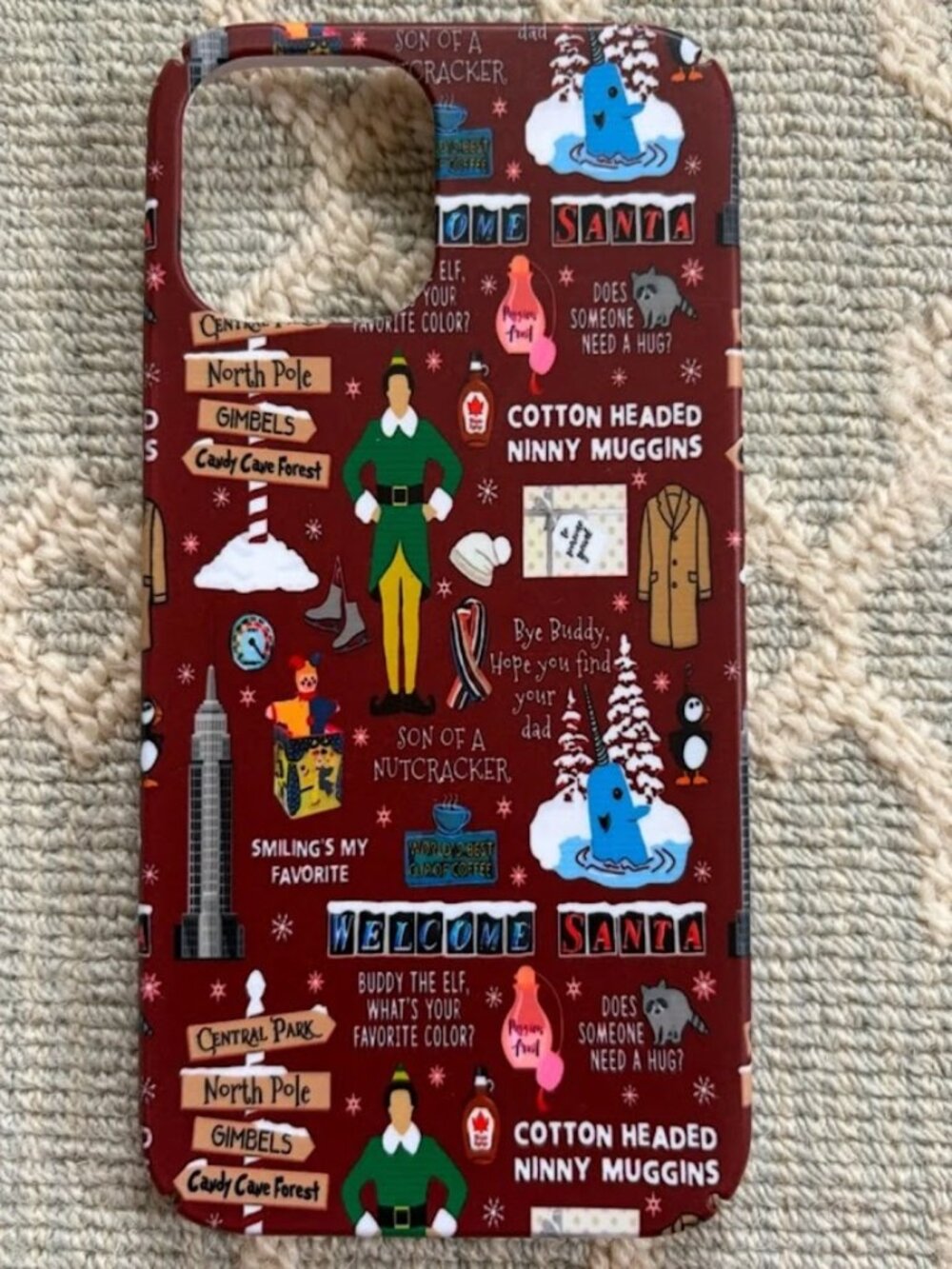 4 for $12 Elf iPhone 12 Pro Max Hard Case Christmas Holiday Phone Cover
